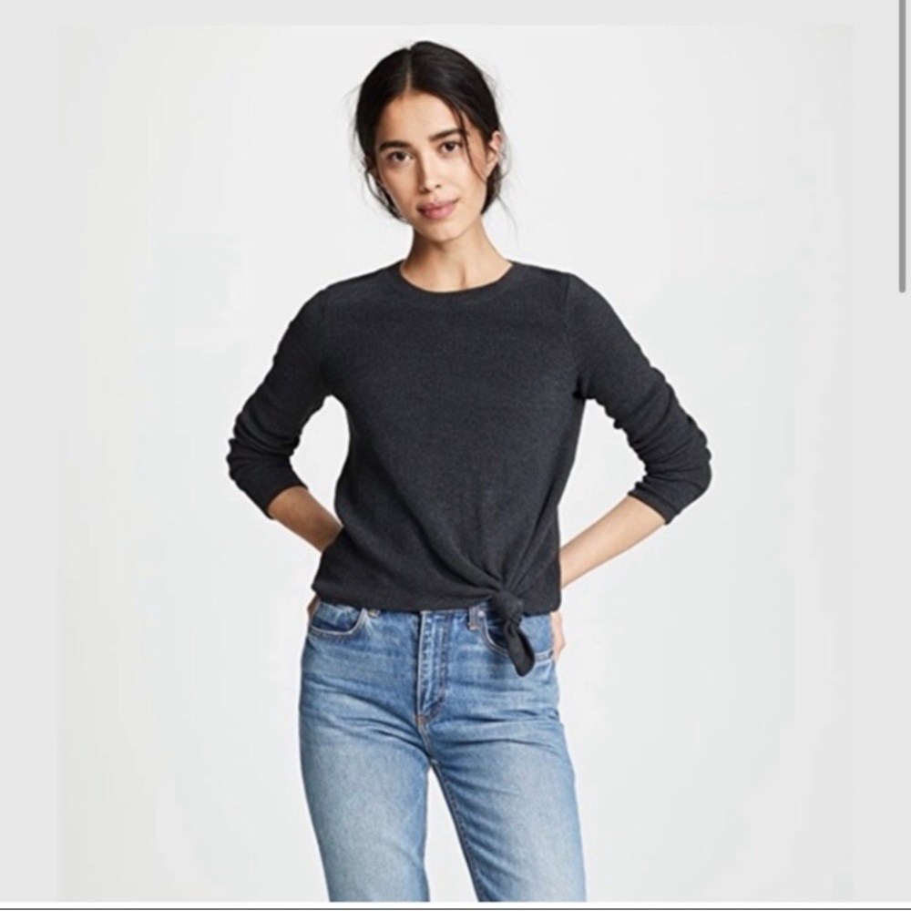Madewell Tie Front Long Sleeve Shirt